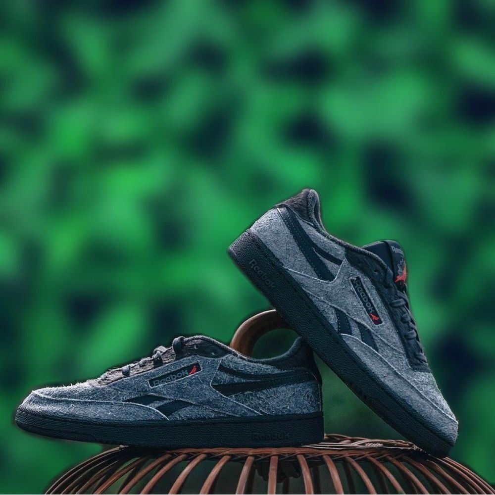 Staple Pigeon NY x Reebok Club-C Revenge Black Grey Suede Sneakers NWT Men SZ 7